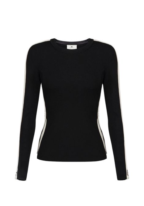 Viscose knit with shiny bands ELISABETTA FRANCHI | sweaters | MK03S56E2EF3